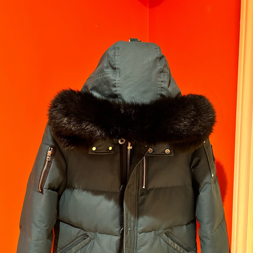 Moose Knuckles Black Bomber Jacket